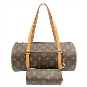 LOUIS VUITTON Brown Monogram Canvas Papillon 30 Pouch